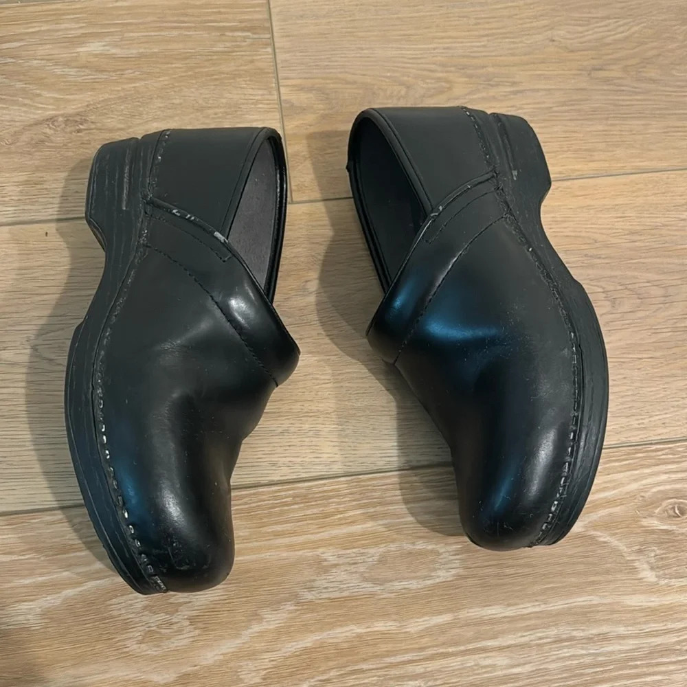 Dansko Professional Black Cabrio leather clogs women size 39 - Picture 2 of 10